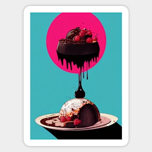 Melting chocolate lava cake Sticker